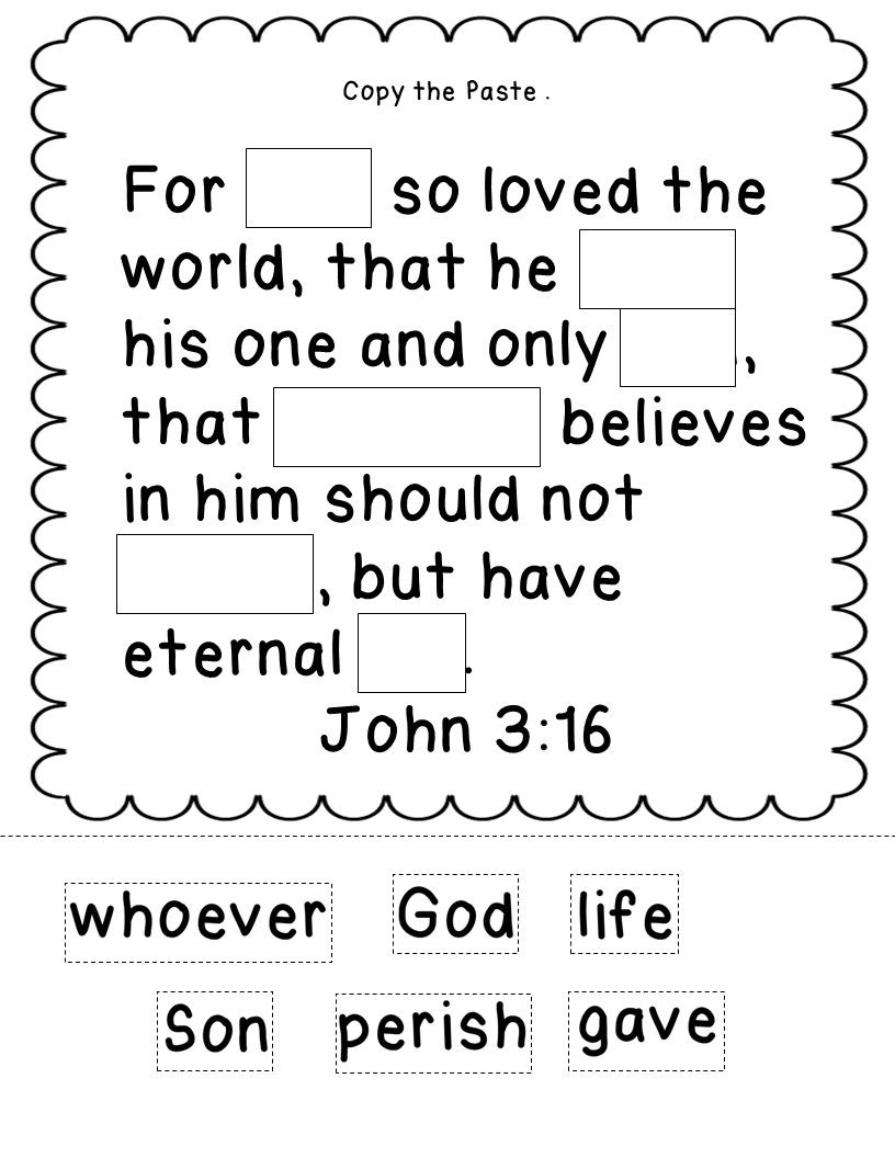 Free Printable Bible Activity Sheets