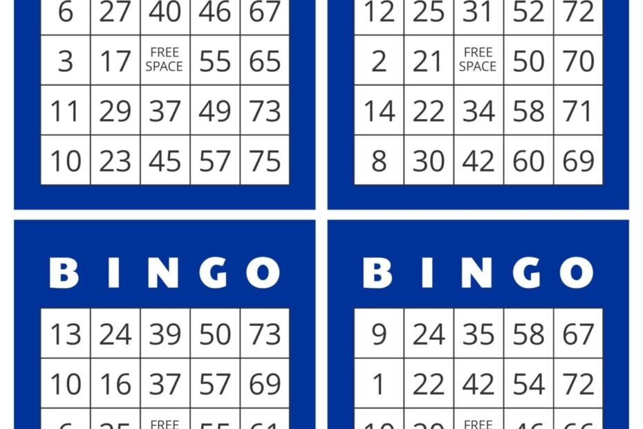 Free Printable Bingo Game Sheets Printable JD
