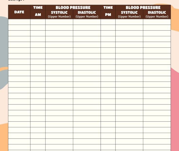 Free Printable Blood Pressure Log Sheets Printable New Year Banners