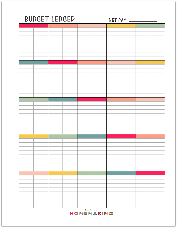 Free Printable Budget Sheets Joyful Homemaking