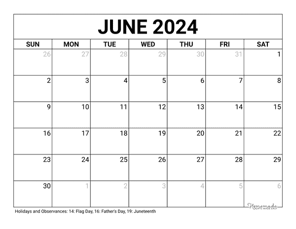 Free Printable Calendar 2024 June Else Christel