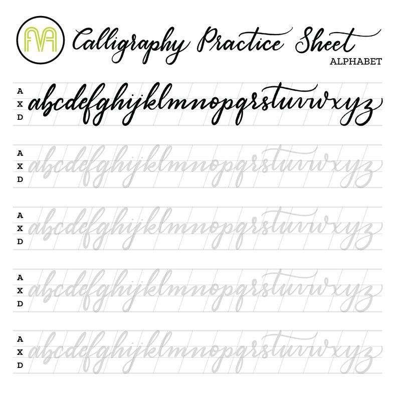 Free Printable Calligraphy Practice Sheets Printable World Holiday