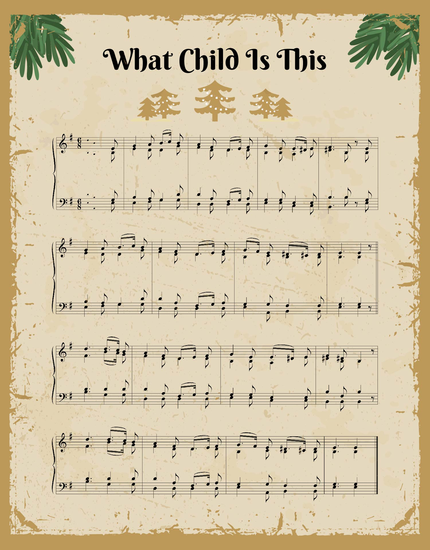 Free Printable Christmas Sheet Music Printable Templates Free