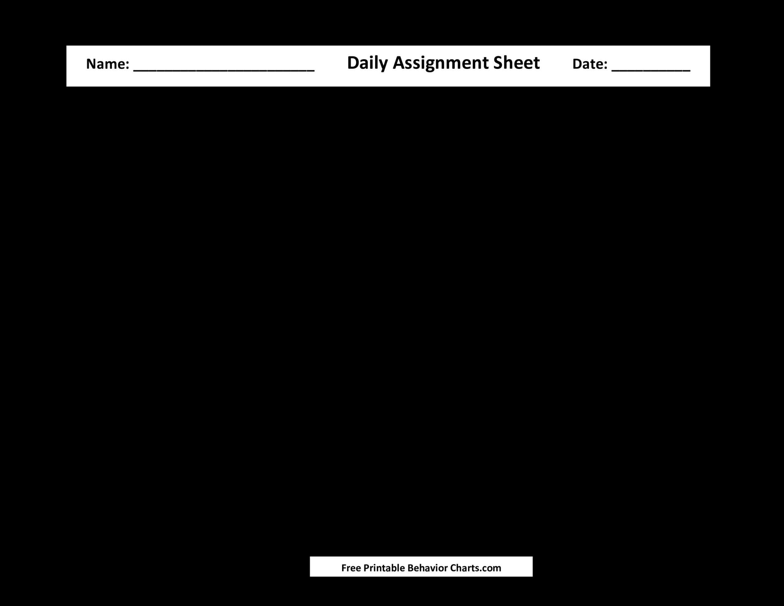 Free Printable Cna Daily Assignment Sheets FREE Printable A Z