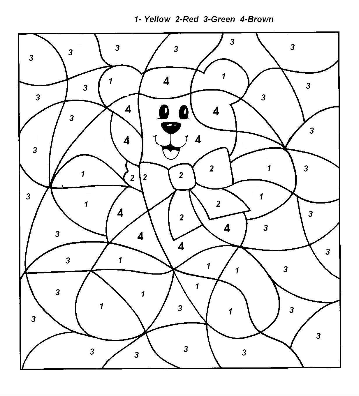 Free Printable Color By Number Sheets