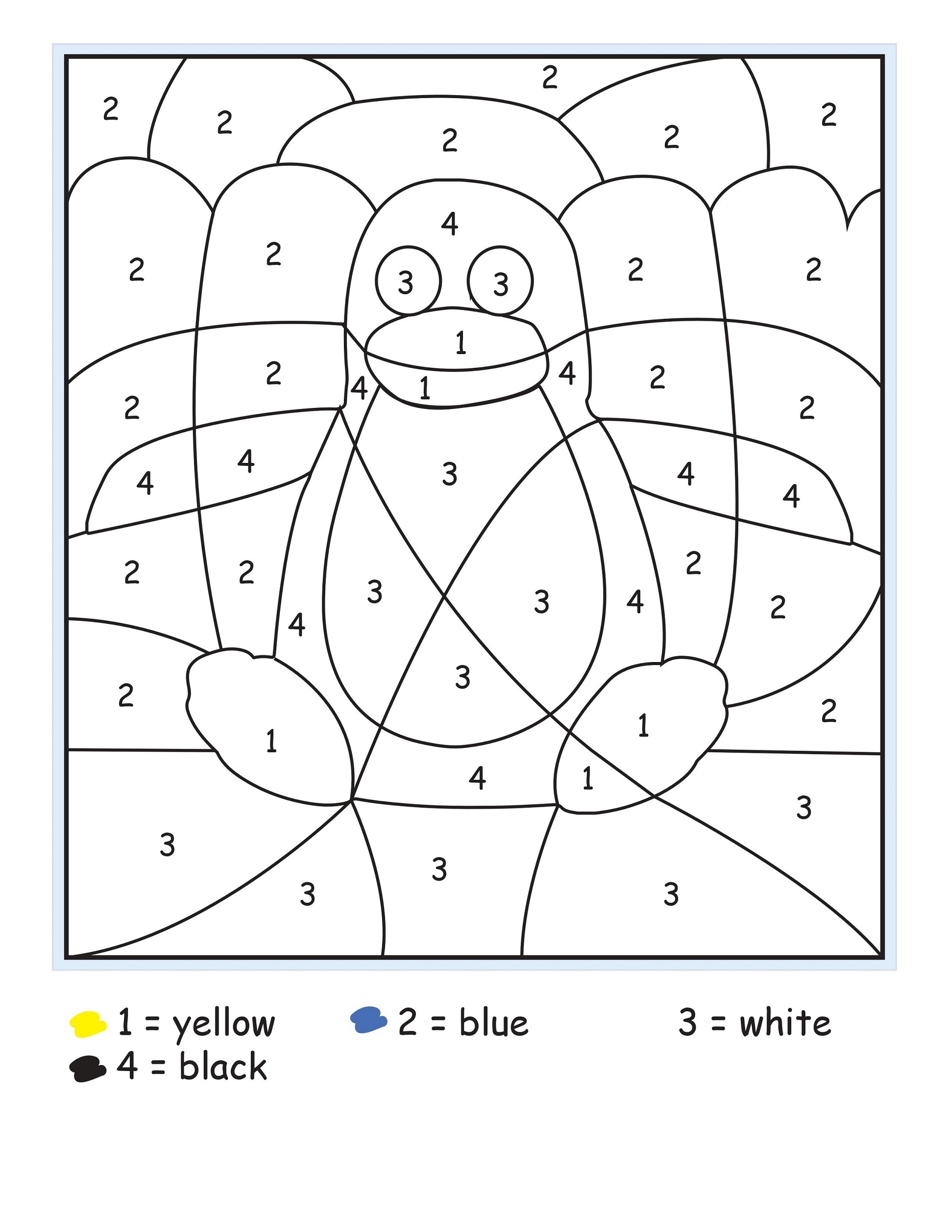 Free Printable Color By Number Sheets