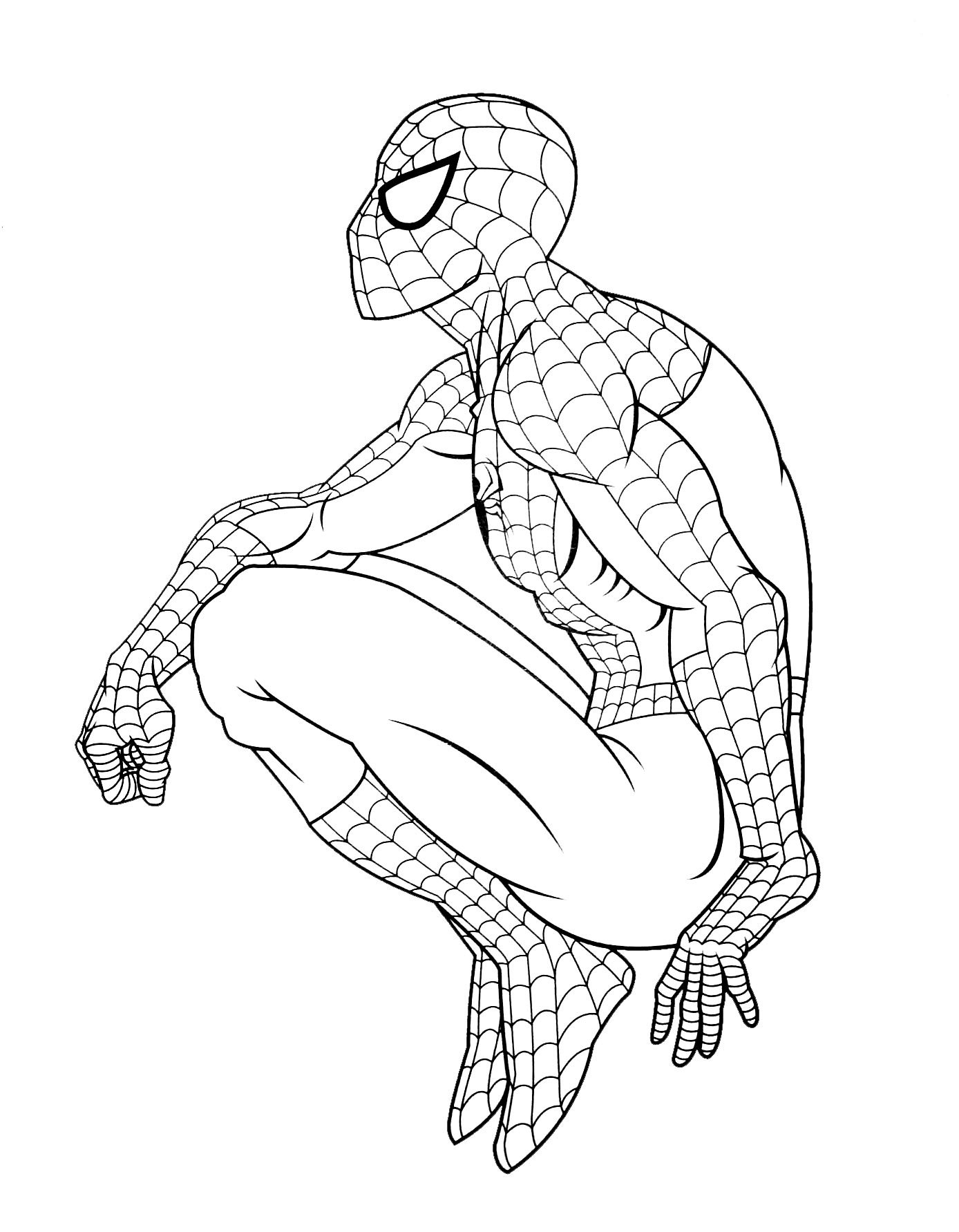 Free Printable Coloring Sheet Spiderman Coloring Pages