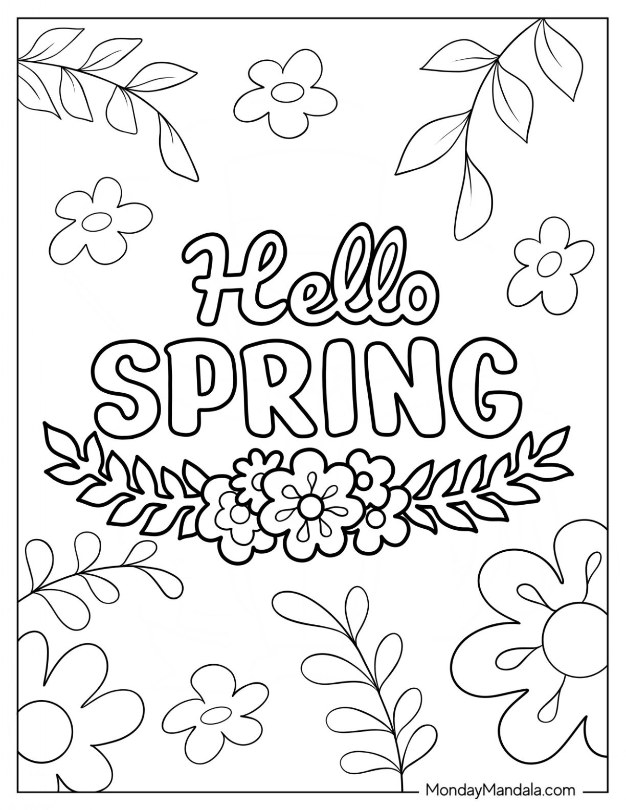 Free Printable Coloring Sheets For Spring Free Coloring Sheet 