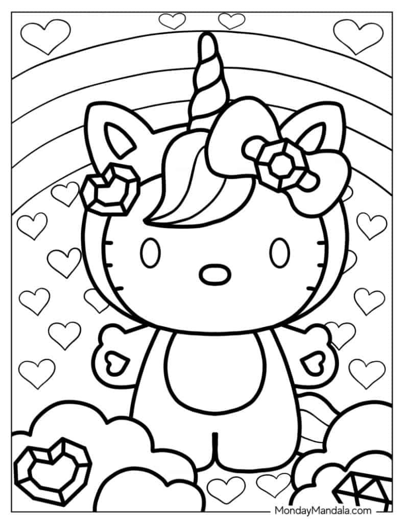 Free Printable Coloring Sheets Hello Kitty Free Printables Hub