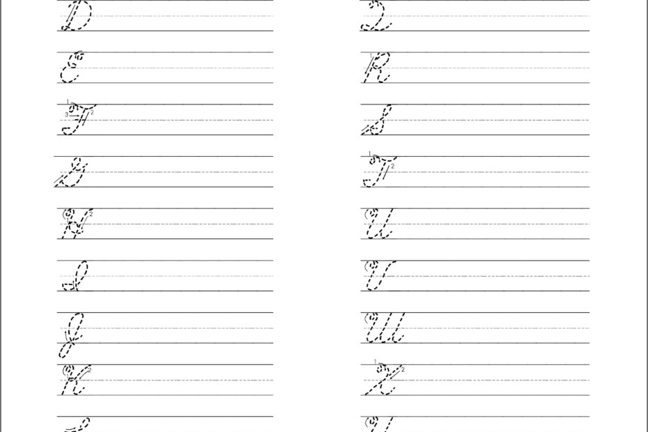 Free Printable Cursive Practice Sheets