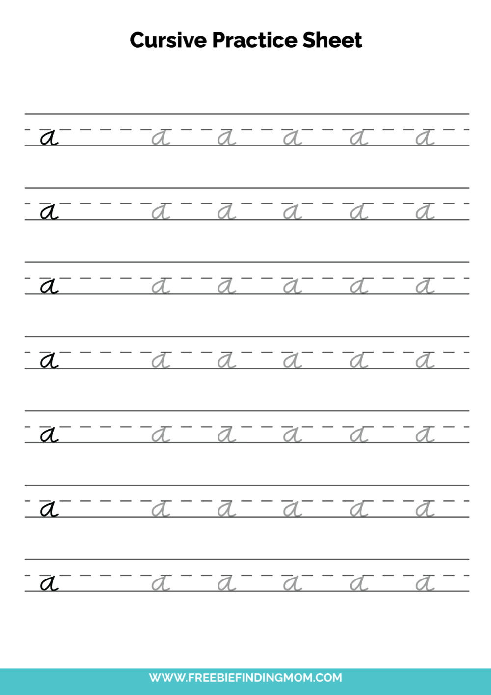 Free Printable Cursive Sheets FREE Printables