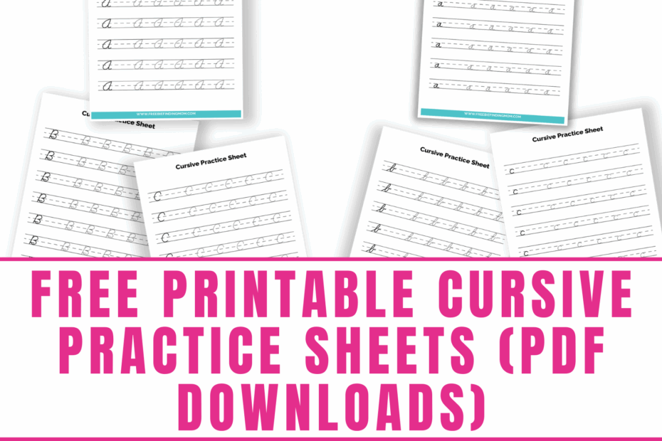 Free Printable Cursive Writing Practice Sheets PDF Downloads