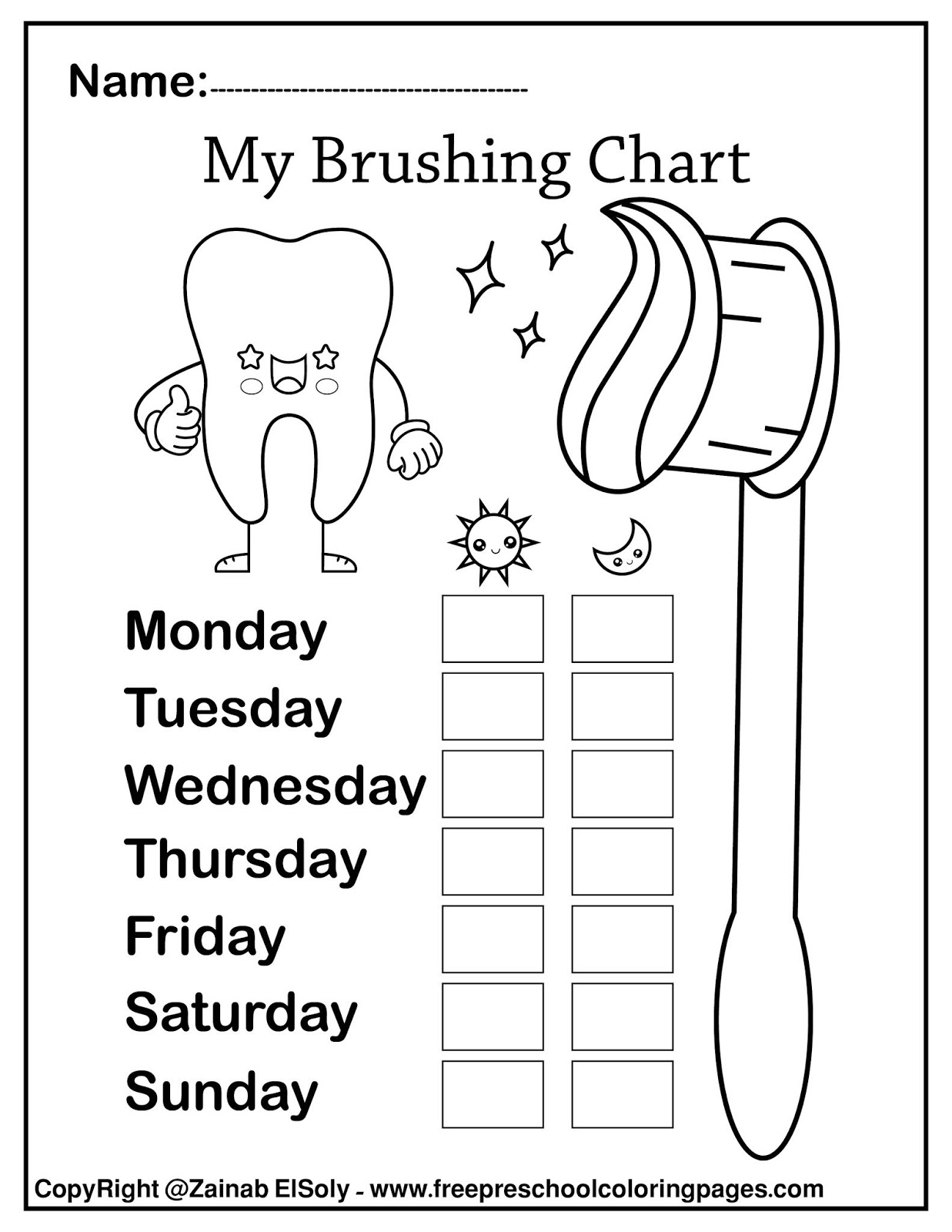 Free Printable Dental Activity Sheets
