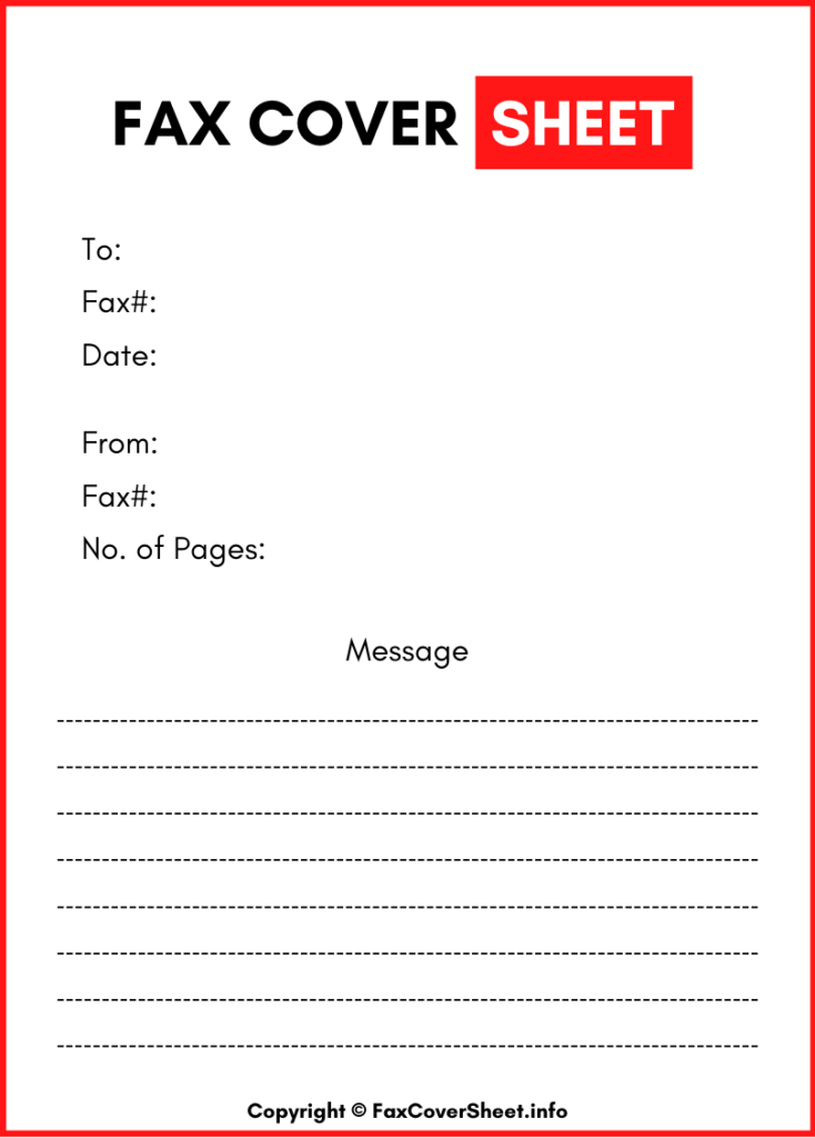 Free Printable Downloadable Fax Cover Sheet Templates Printable