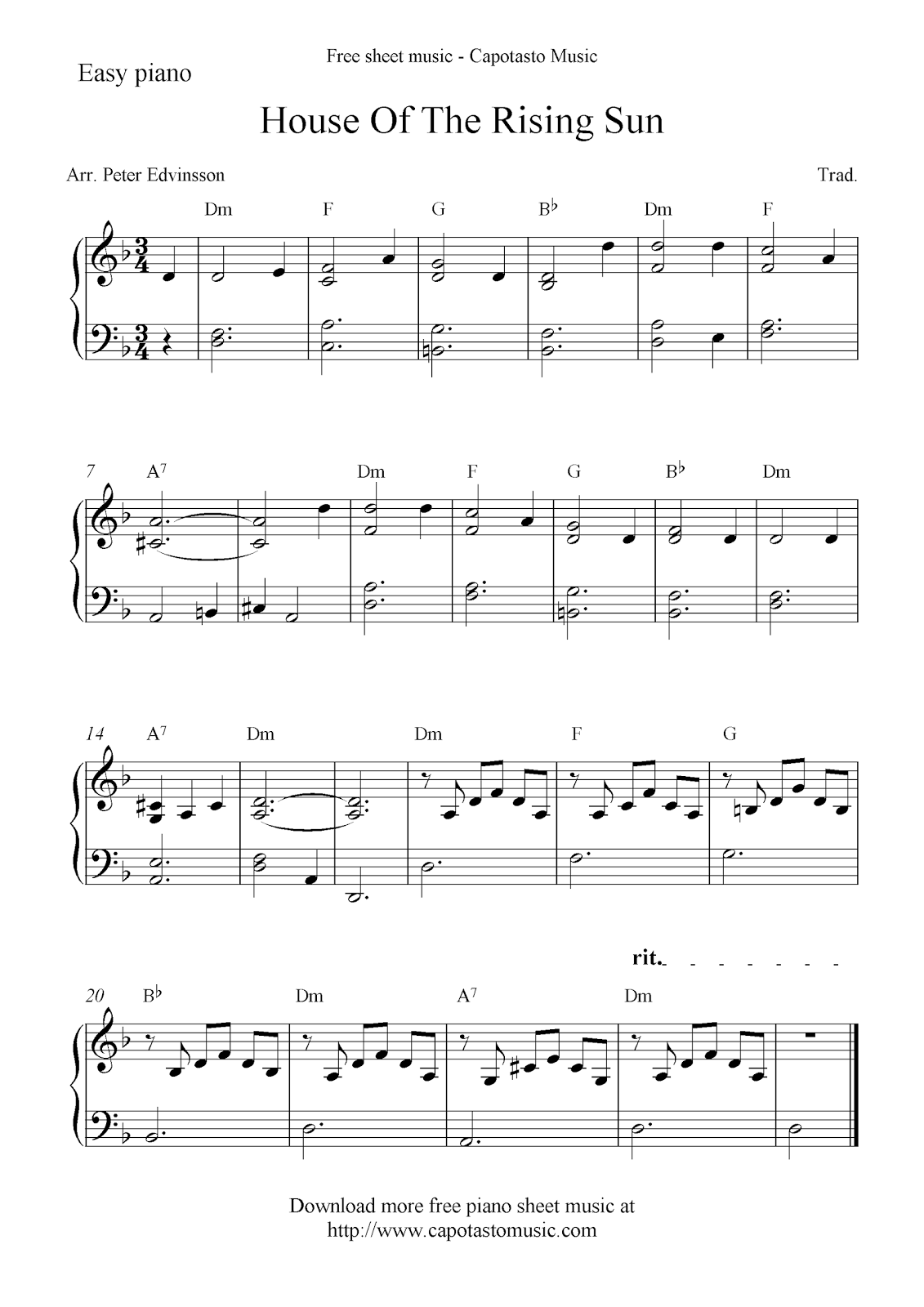 Free Printable Easy Piano Sheet Music As A Piano Player It Can Be 
