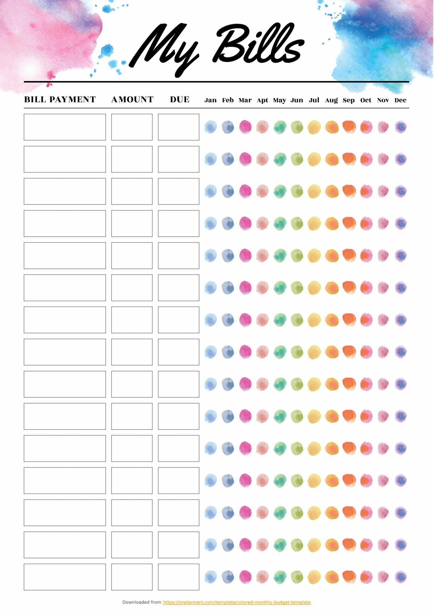 Free Printable Editable Budget Template Free Templates Printable