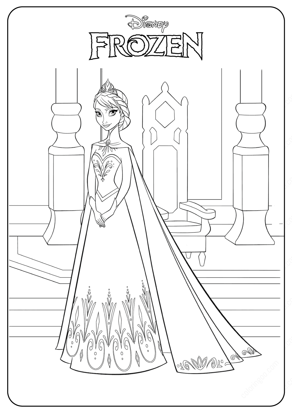 Free Printable Elsa Coloring Page For Kids Elsa Coloring Page Bilarasa