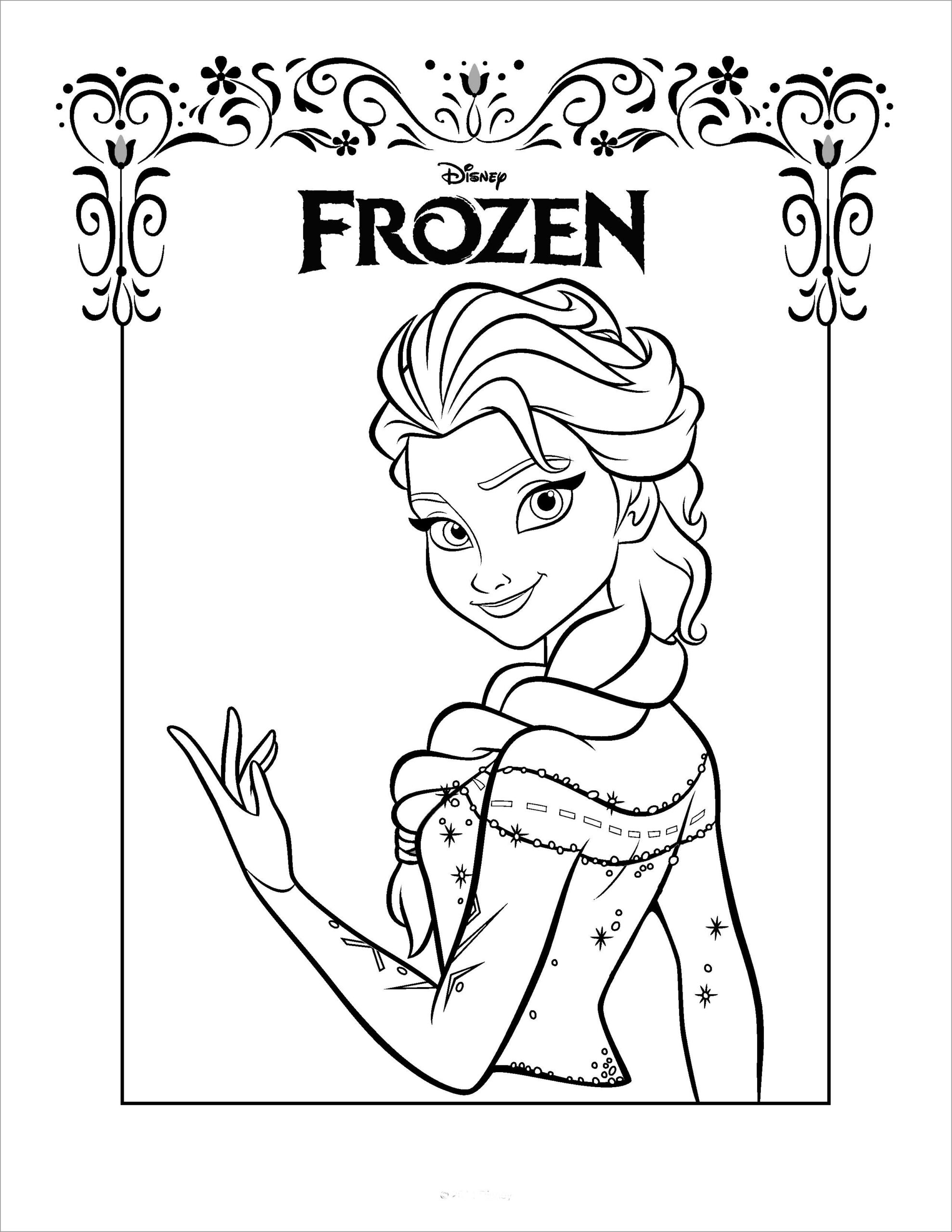 Free Printable Elsa Frozen Coloring Pages For Kids ColoringBay