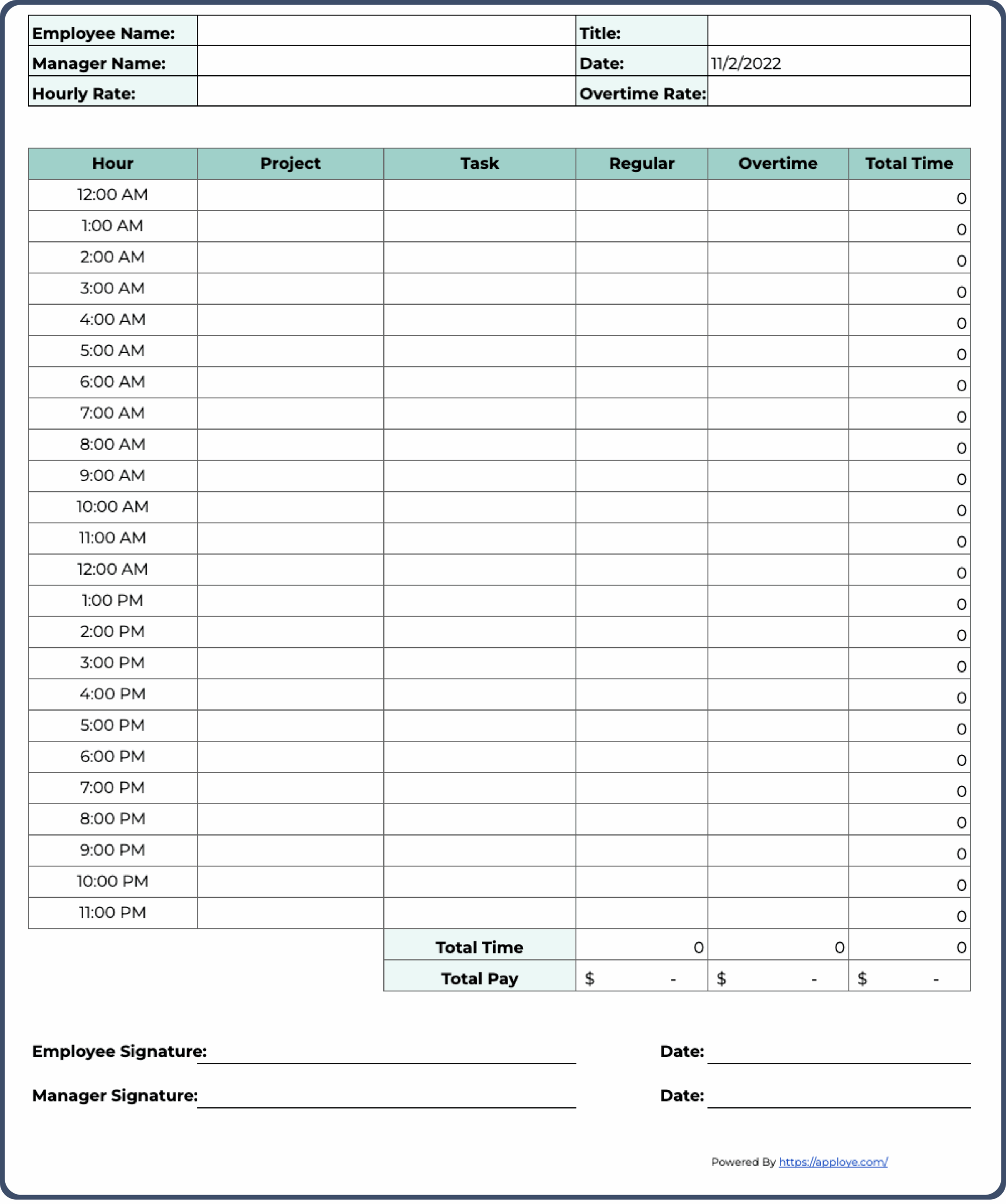 Free Printable Employee Time Sheets Template Download Free Printable 