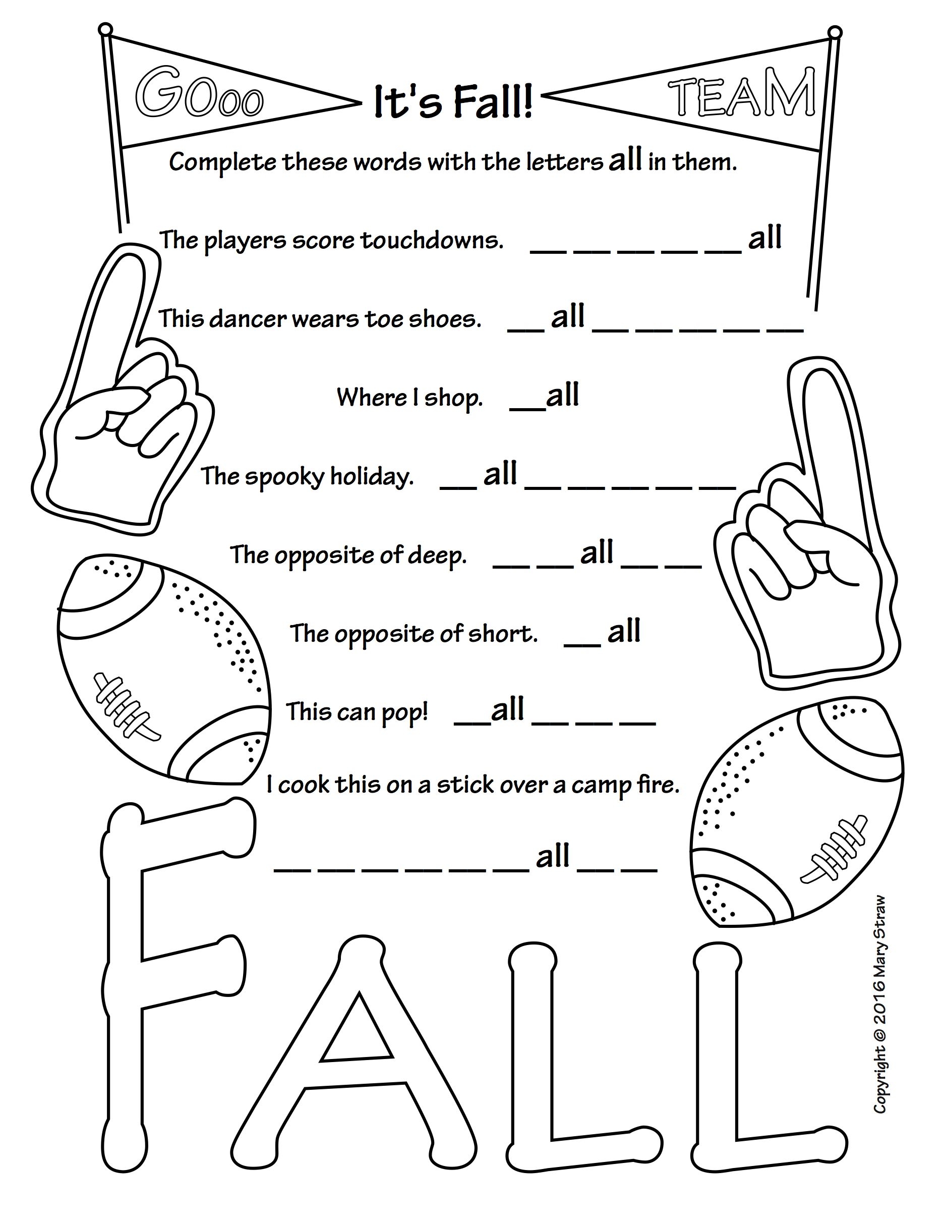 Free Printable Fall Activity Sheets Web The Free Fall Printables 