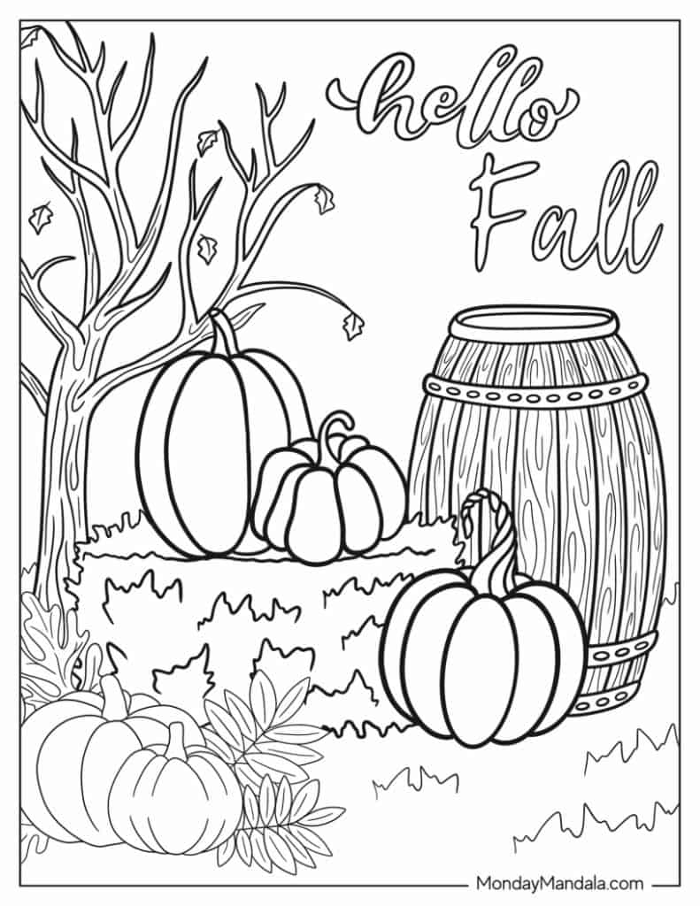Free Printable Fall Coloring Sheets Free Printables Hub