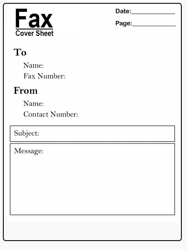 Free Printable Fax Cover Sheet Without Downloading Printable Word 