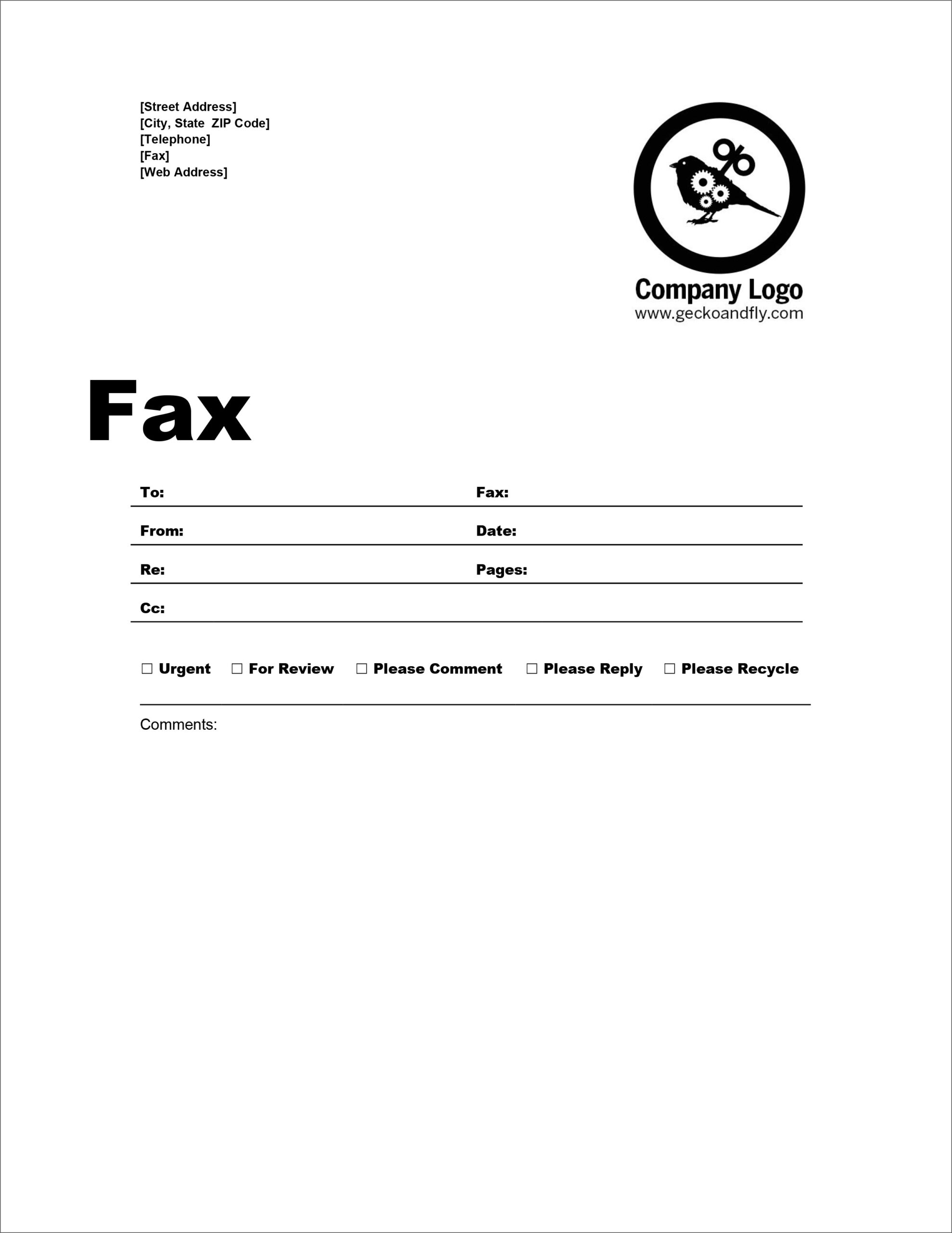 Free Printable Fax Cover Sheet Without Downloading