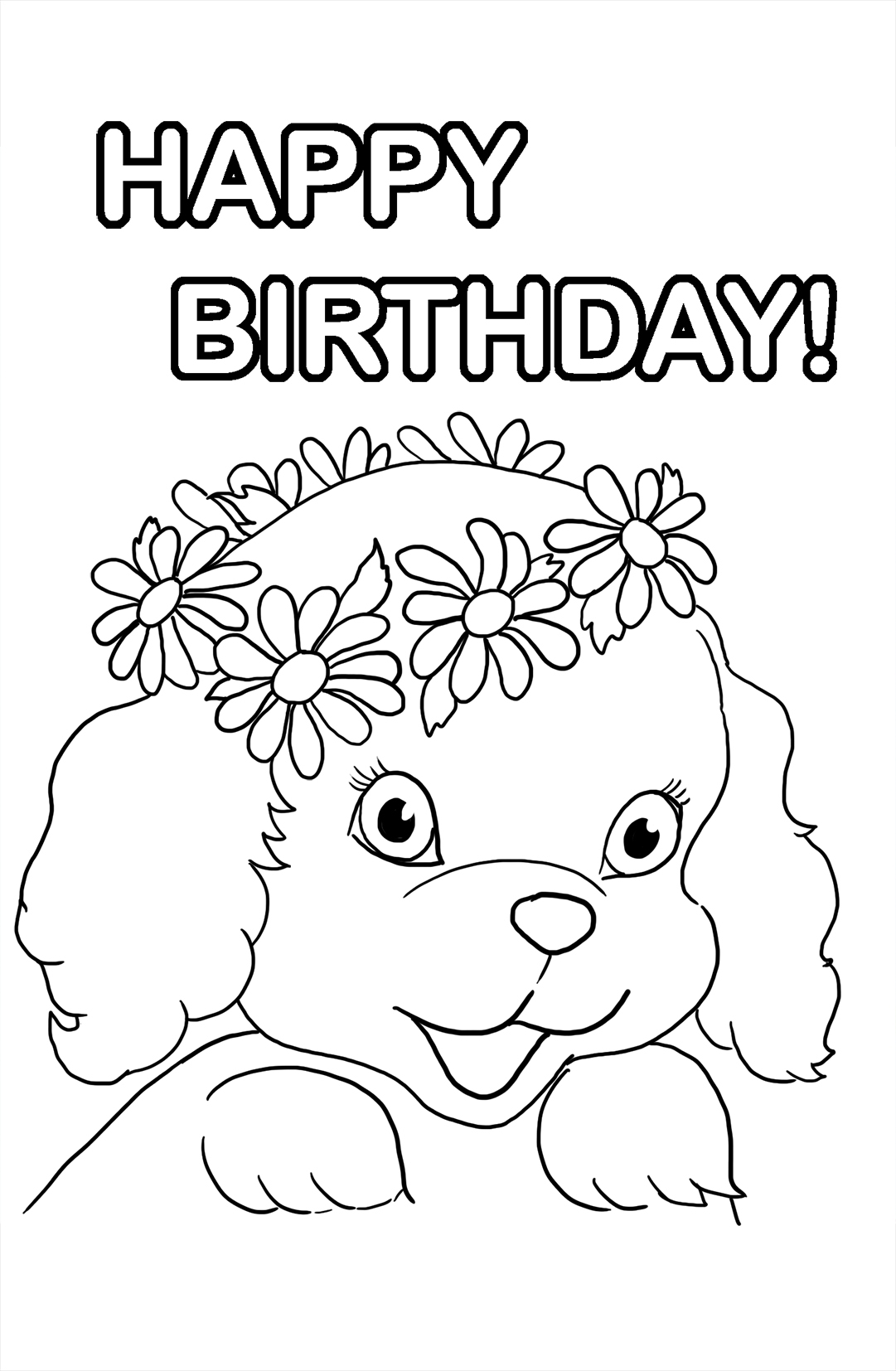 Free Printable Happy Birthday Images To Color