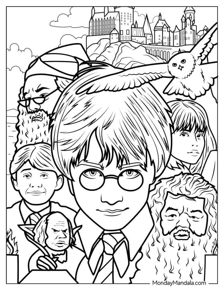 Free Printable Harry Potter Colouring Pages Anatomy Drawing Lessons