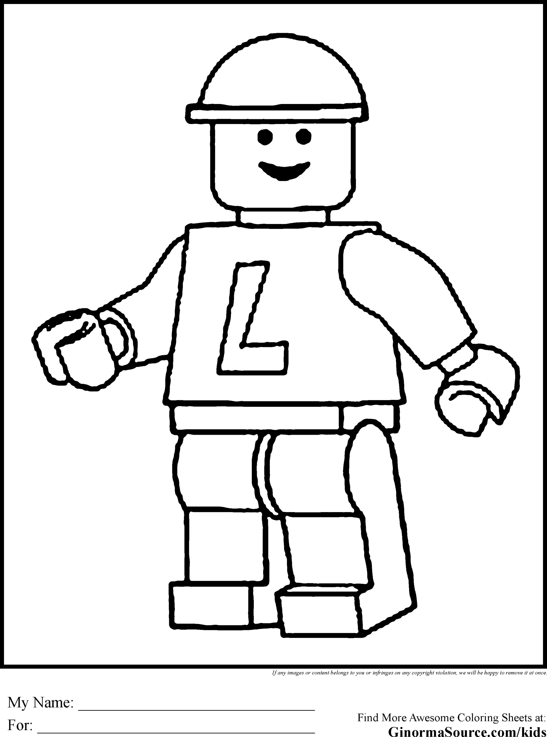 Free Printable Lego Coloring Sheets Printable Words Worksheets