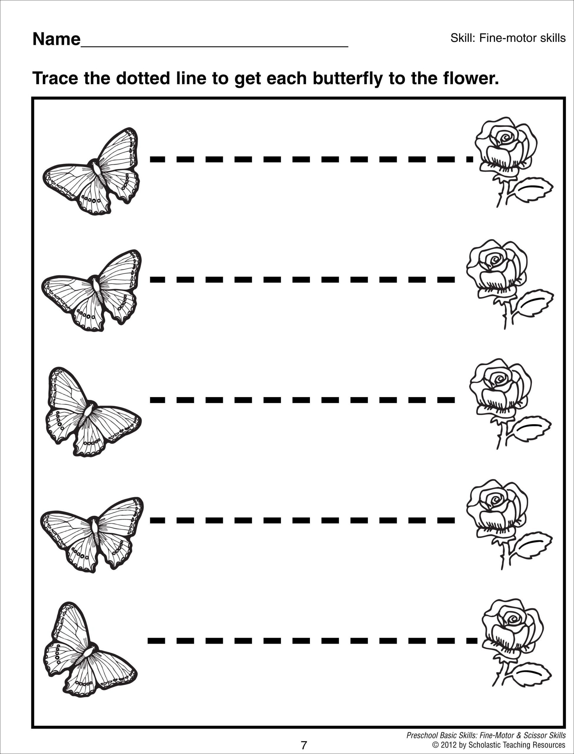 Free Printable Line Tracing Sheets