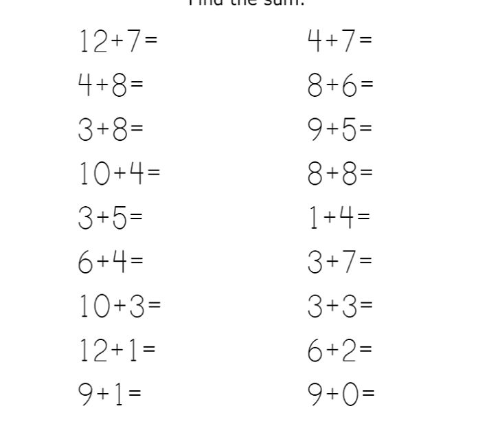 Free Printable Math Sheets To Print Activity Shelter