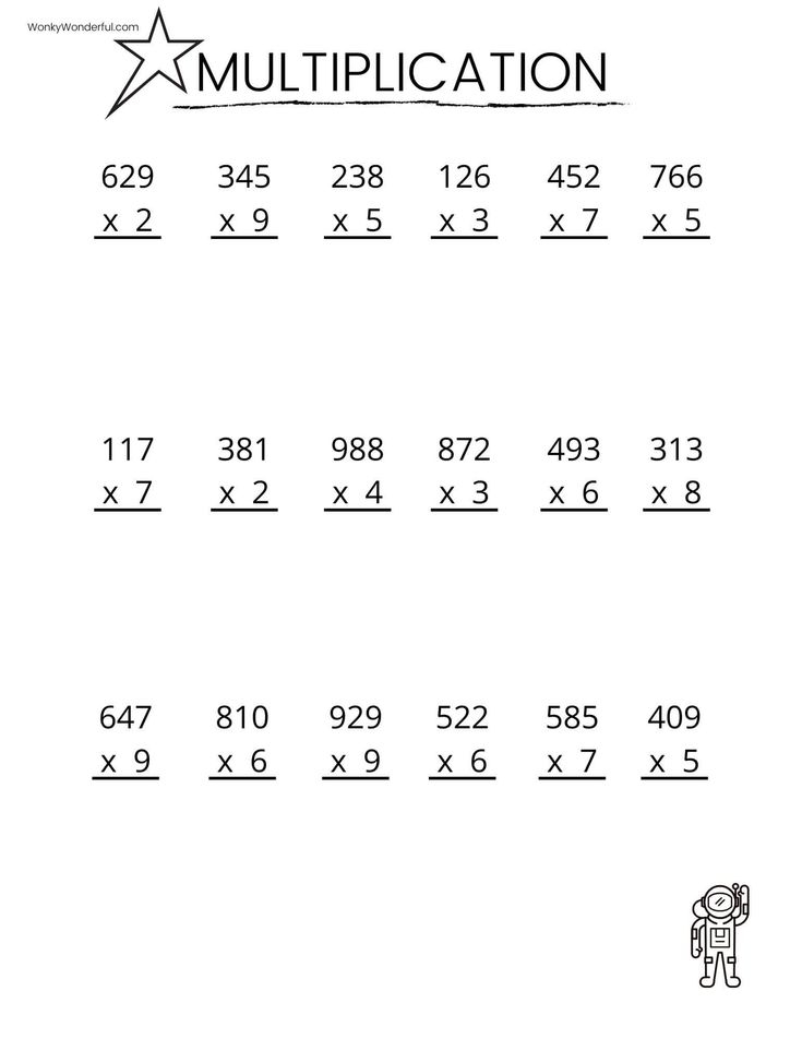 Free Printable Multiplication Practice Sheets