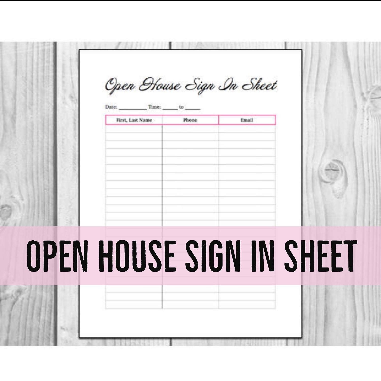 Free Printable Open House Sign In Sheet 2 The Uses Of An Open House 