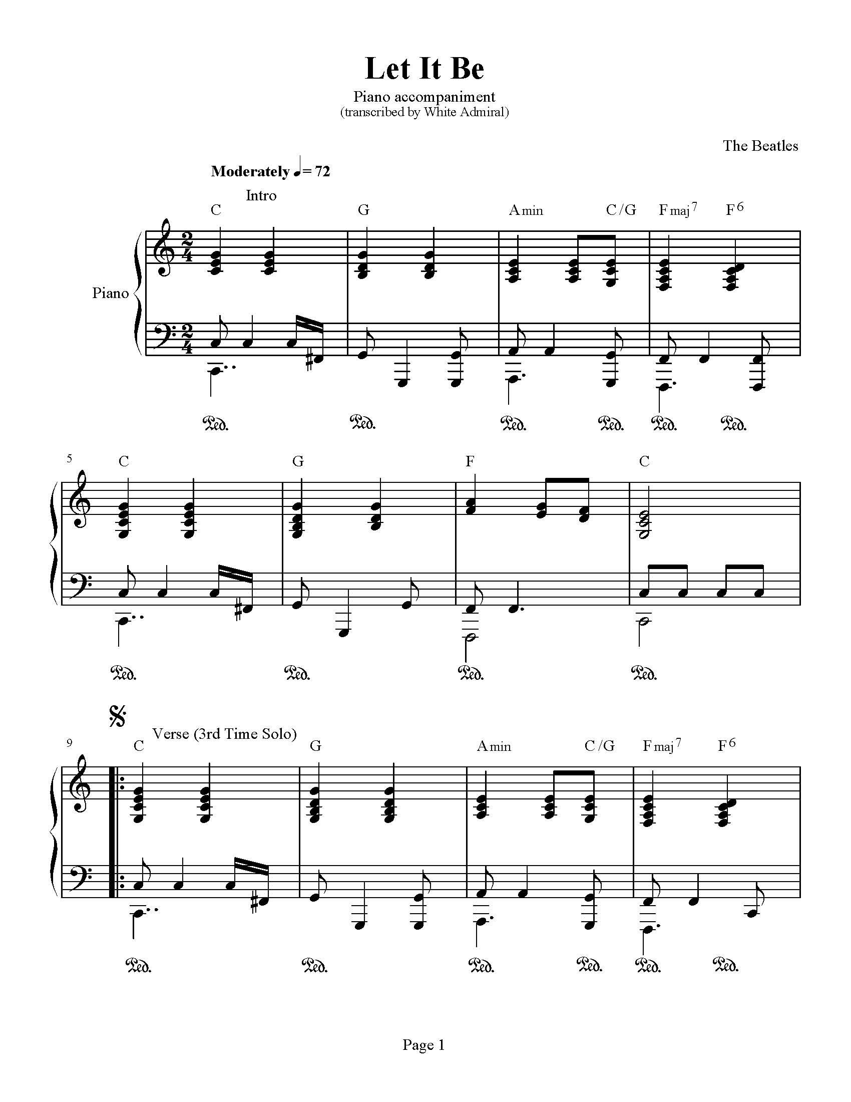 Free Printable Piano Sheet Music For Beginners With Letters