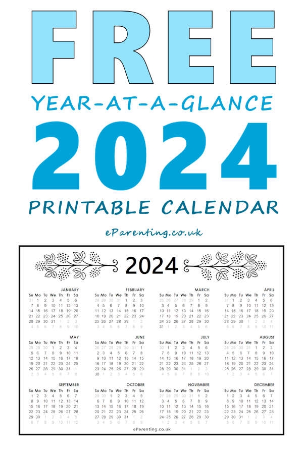 Free Printable Printable Pdf 2024 Calendar 2024 Calendar Printable