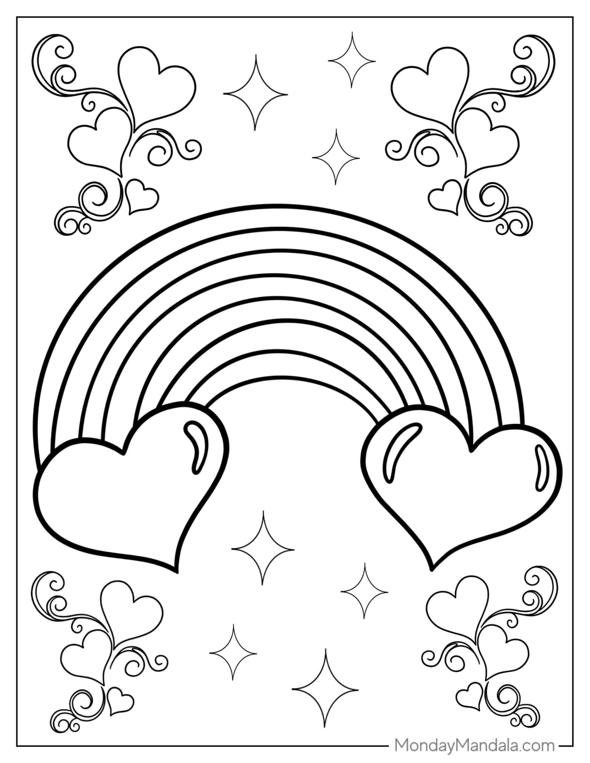 Free Printable Rainbow Coloring Pages For Kids Rainbow Pages Rainbow 