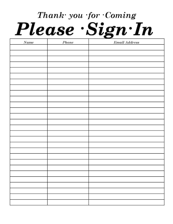 Free Printable Real Estate Open House Sign In Sheet Download Free 