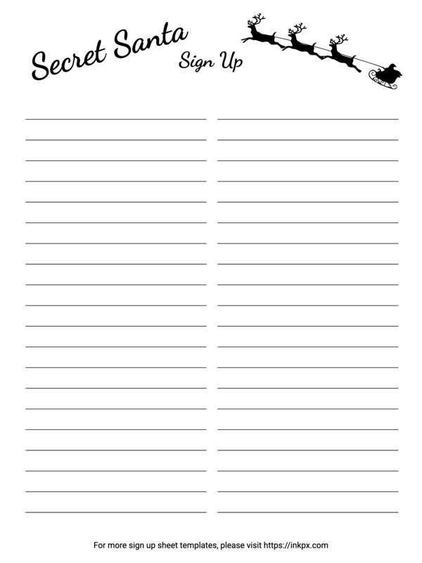 Free Printable Sign Up Sheet Templates In PDF PNG And JPG Formats InkPx
