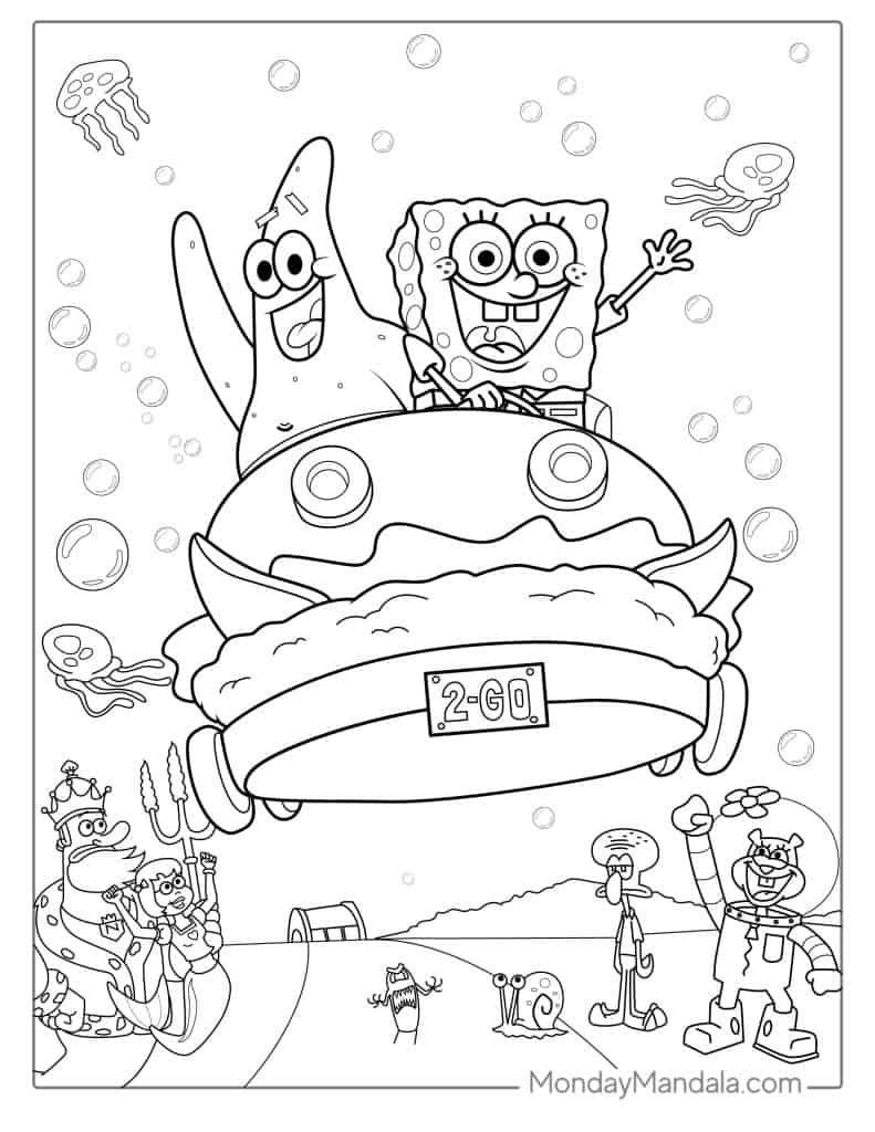 Free Printable Spongebob Squarepants Coloring Pages Free Coloring 