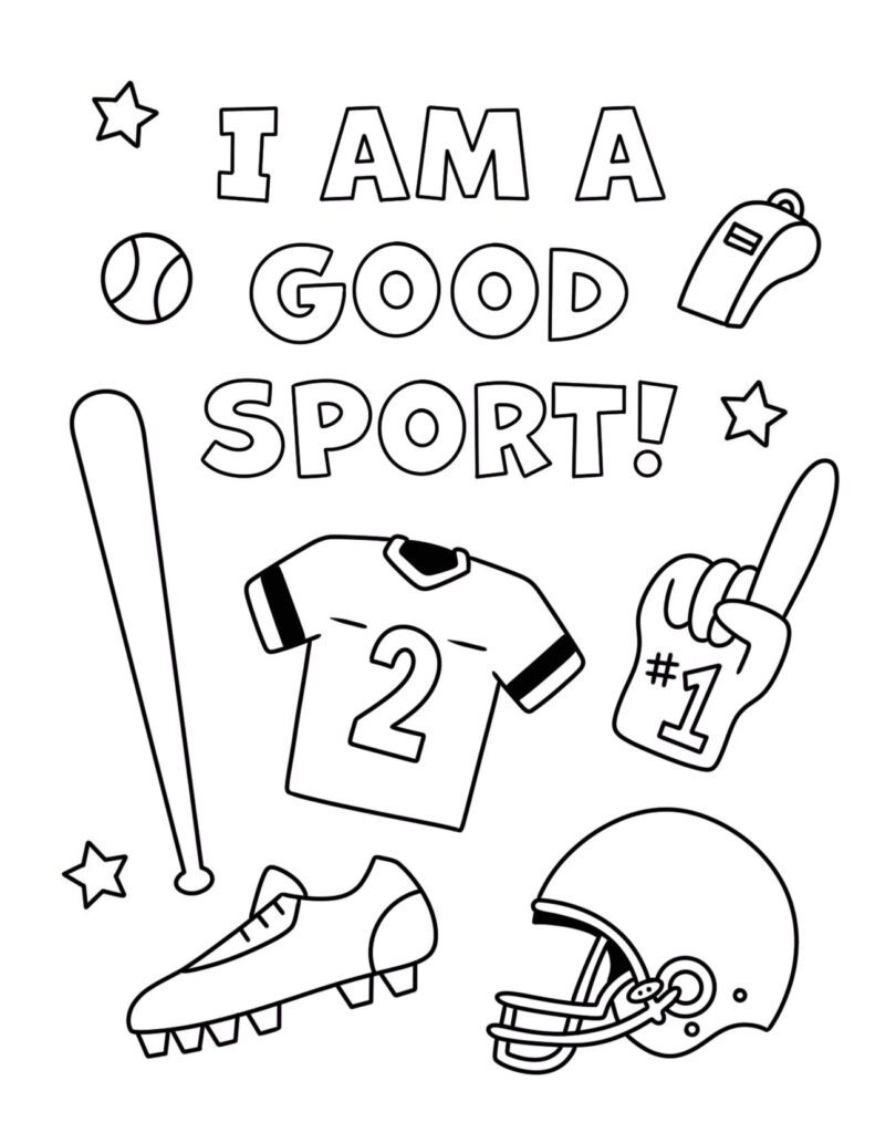 Free Printable Sports Coloring Pages For Kids