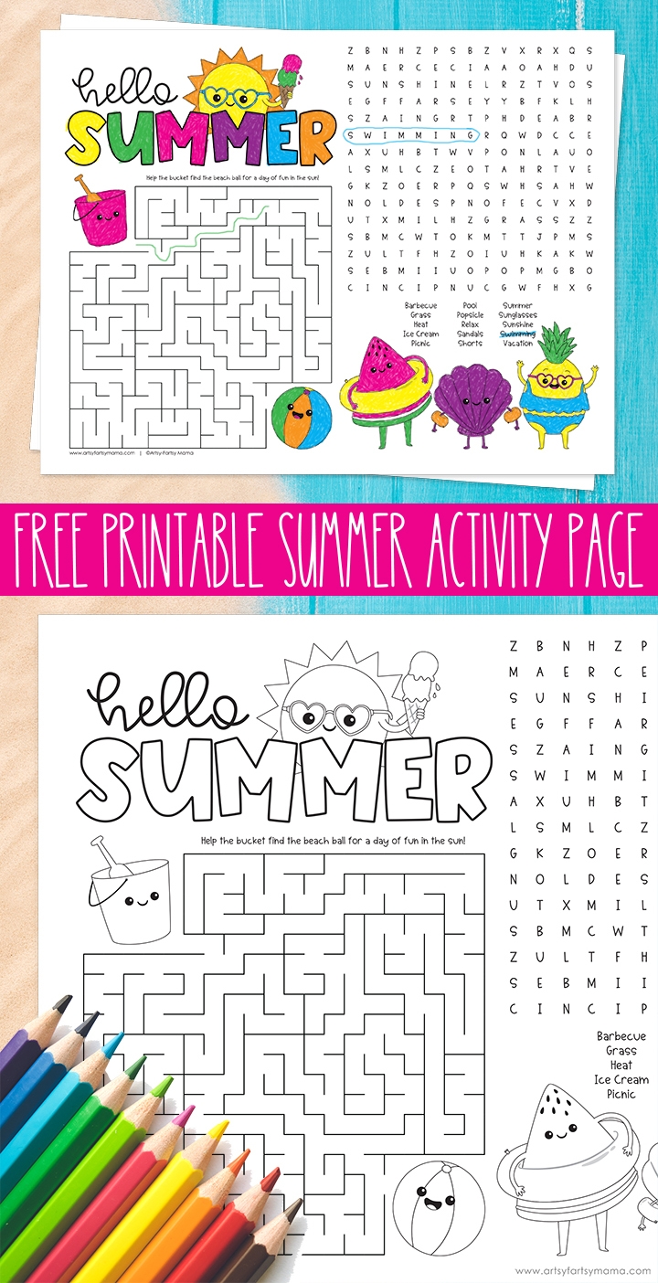 Free Printable Summer Activity Sheets