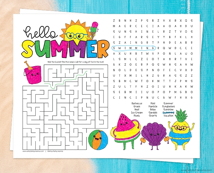 Free Printable Summer Activity Sheets