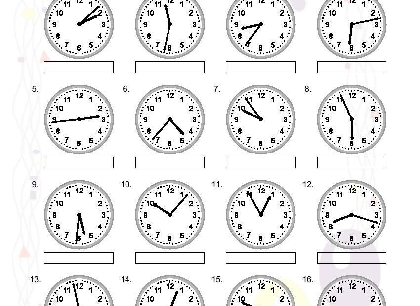 Free Printable Telling Time Sheets Free Printable