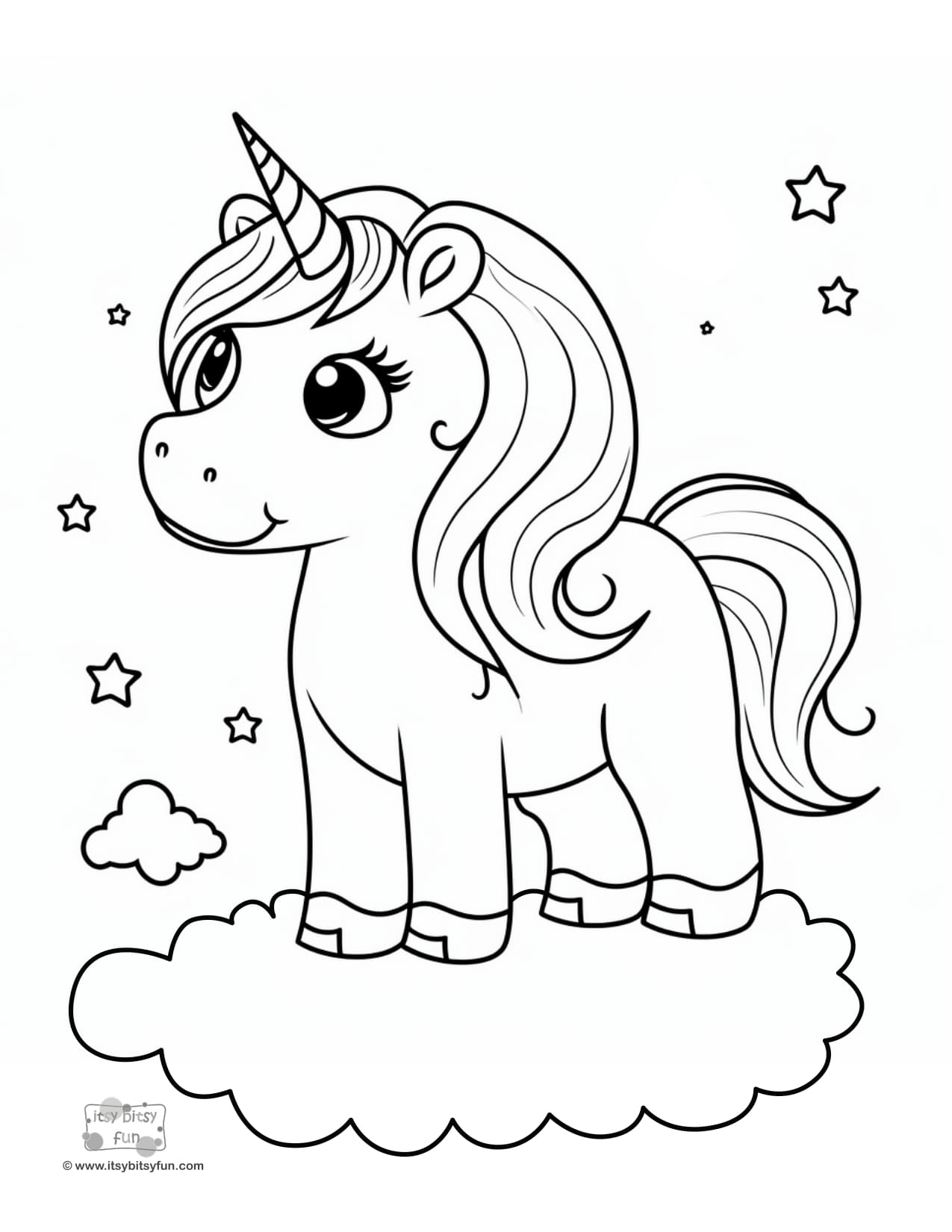 Free Printable Unicorn Coloring Pages Itsy Bitsy Fun