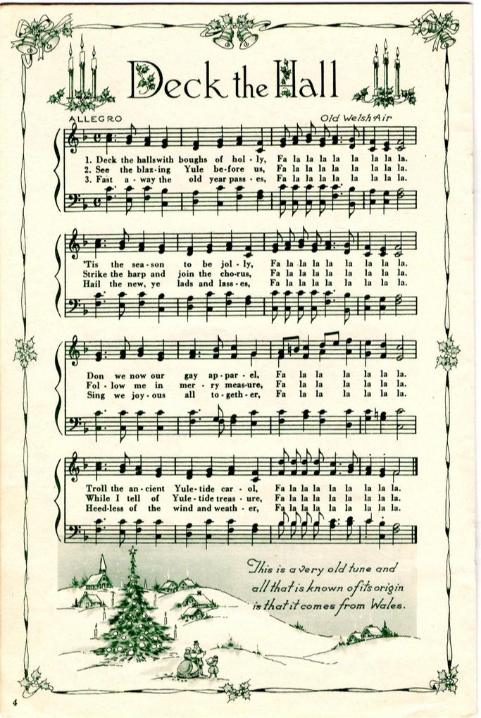 Free Printable Vintage Christmas Music Sheets Dev onallcylinders