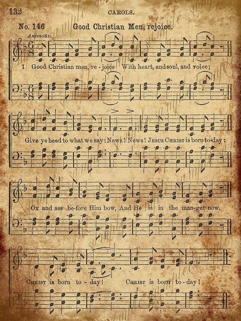 Free Printable Vintage Christmas Sheet Music Dev onallcylinders