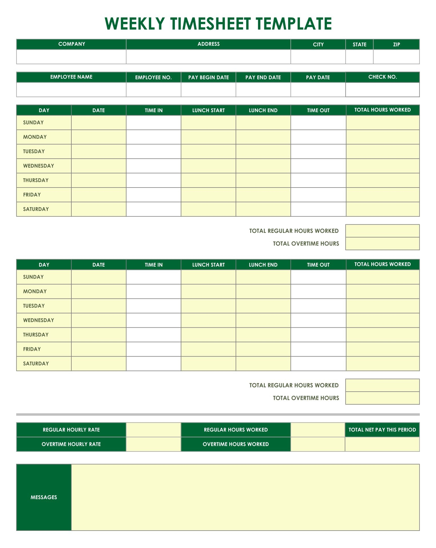 Free Simple Printable Time Sheets Forms Printable Forms Free Online