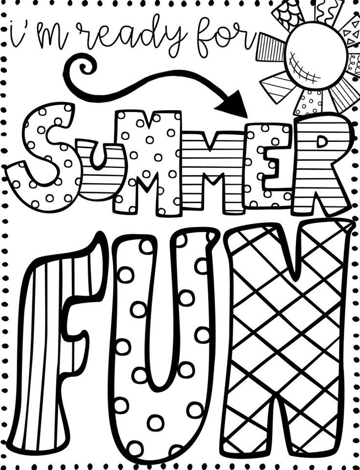Free Summer Coloring Sheets Printable