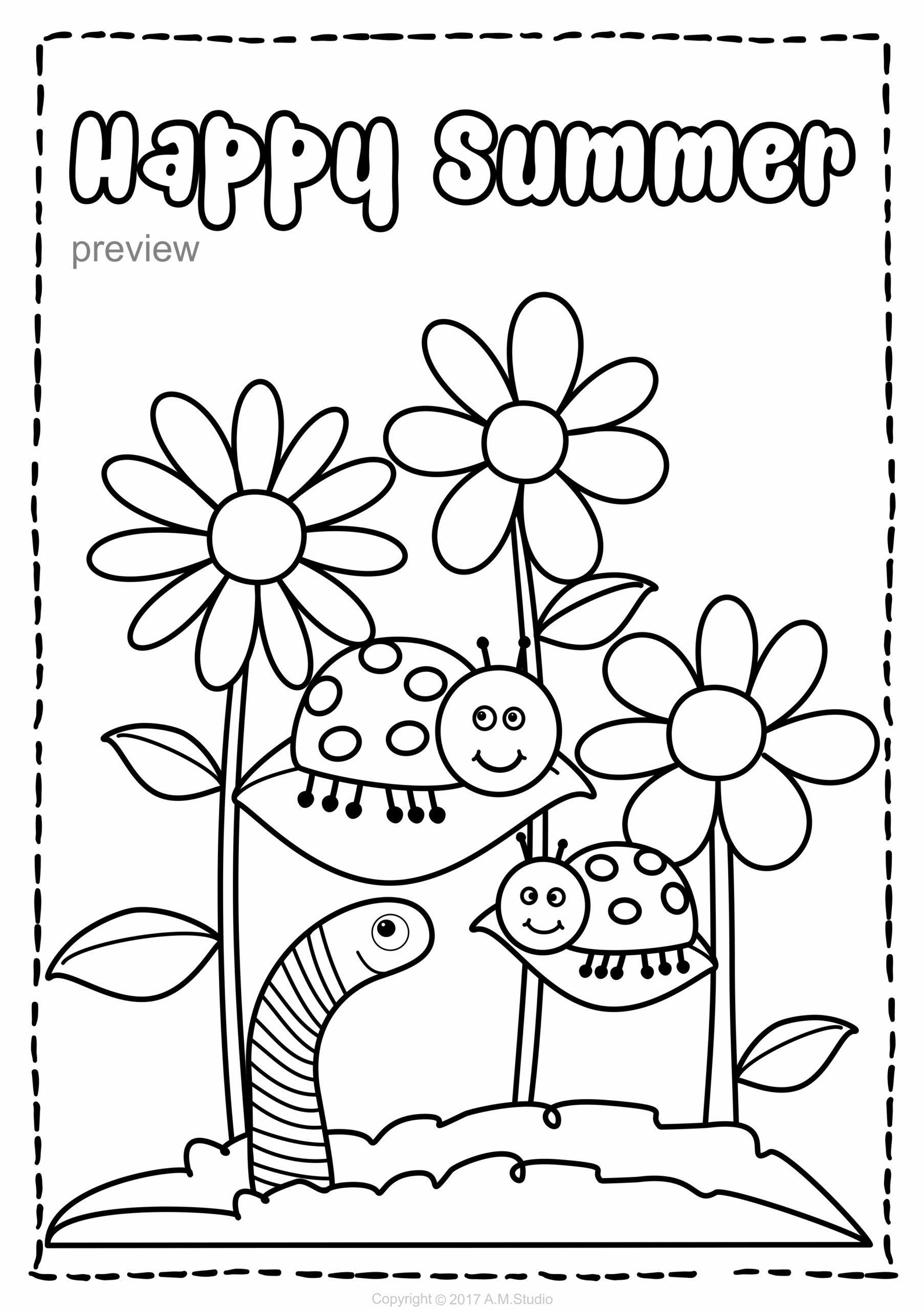 Free Summer Coloring Sheets Printable